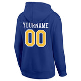 Custom Pullover Sweatshirt Hoodie Royal-Yellow-White