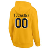 Custom Pullover Sweatshirt Hoodie Yellow-Black-White