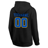 Custom Pullover Sweatshirt Hoodie Black-Blue-Yellow