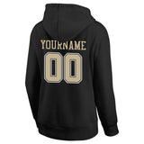 Custom Pullover Sweatshirt Hoodie Black-Gold-White