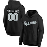 Custom Pullover Sweatshirt Hoodie Black-Gray-White