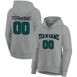 Custom Pullover Sweatshirt Hoodie Gray-Green-Black