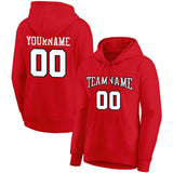 Custom Pullover Sweatshirt Hoodie Red-White-Black