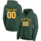 Custom Pullover Sweatshirt Hoodie Green-Yellow-White