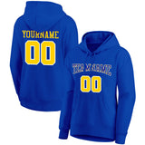 Custom Pullover Sweatshirt Hoodie Royal-Yellow