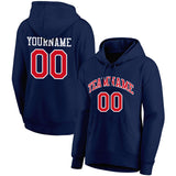 Custom Pullover Sweatshirt Hoodie Navy-Red-White