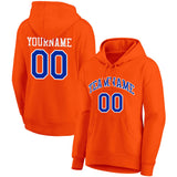 Custom Pullover Sweatshirt Hoodie Orange-Blue-White