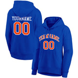 Custom Pullover Sweatshirt Hoodie Blue-Orange-White