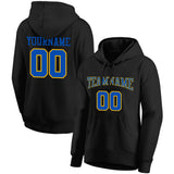 Custom Pullover Sweatshirt Hoodie Black-Blue-Yellow