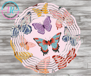 8Inch Wind Spinner - Butterflies 2