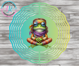 8Inch Wind Spinner - Hippie Frog 2