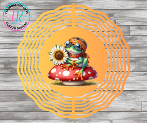 8Inch Wind Spinner - Hippie Frog 3