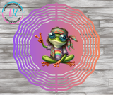 8Inch Wind Spinner - Hippie Frog