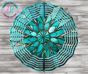 8Inch Wind Spinner - Stain Glass 3