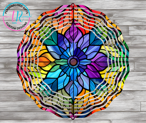 8Inch Wind Spinner - Stain Glass