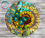 8Inch Wind Spinner - Sunflower Butterfly 3