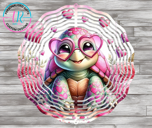 8Inch Wind Spinner - Turtle Love