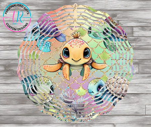 8Inch Wind Spinner - Turtles